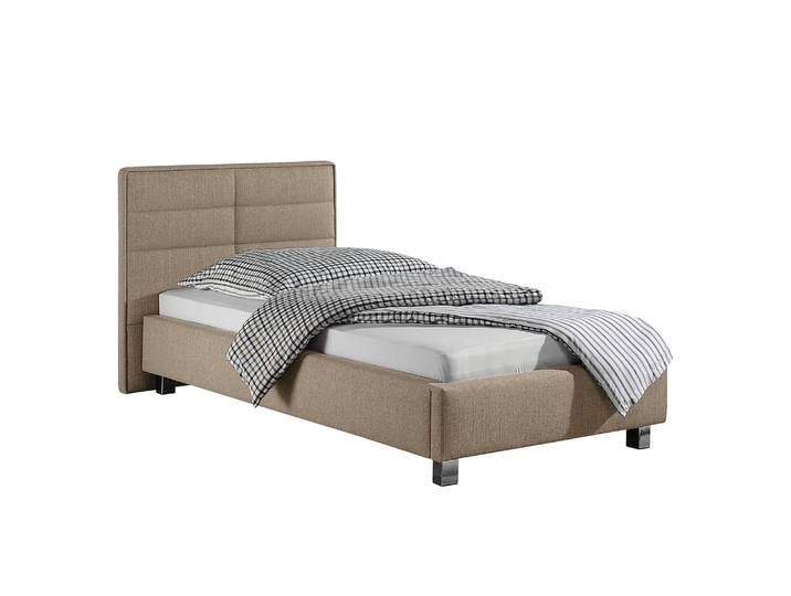 Polsterbett Parsberg Webstoff 100 x 200cm Webstoff Braun/Grau/Cappuccino