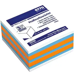 OTTO Office Haftnotizwürfel 75 x 75 mm »Brilliant-Mix« 3-farbig mehrfarbig, 7.5x7.5 cm