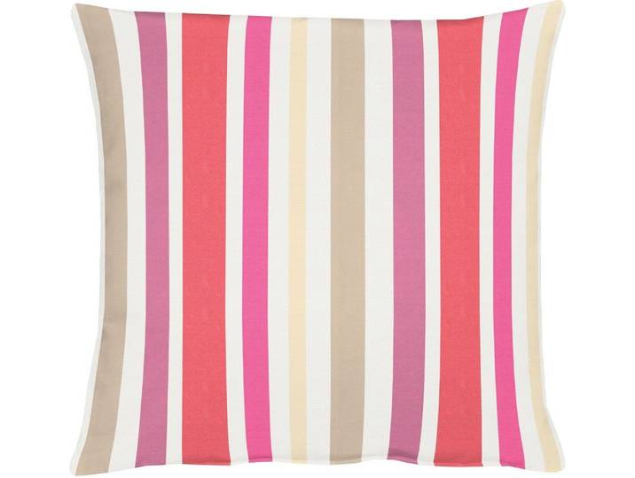 Dekokissen APELT Lira Gr. 1, pink (pink, gestreift), B:40cm L:40cm, Kunstfaser, Polyester, Dekokissen_Sitzkissen_Kissenhüllen, Dekokissen, Kissenhülle ohne Füllung, 1 Stück