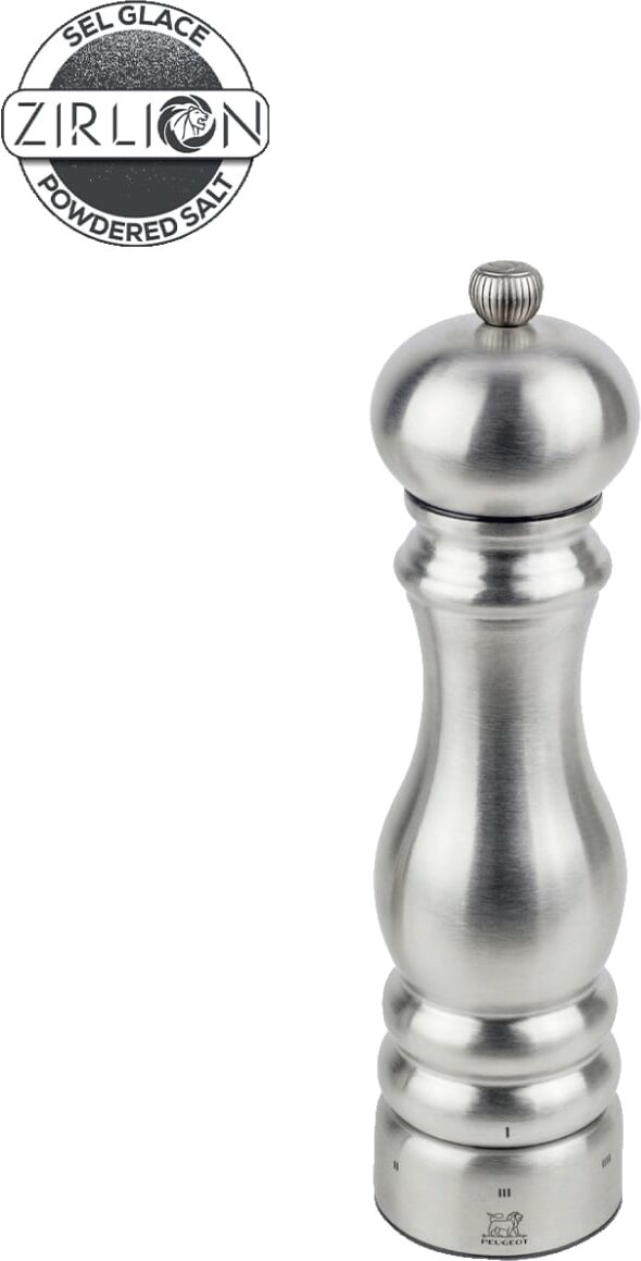 Peugeot Paris chef moulin à sel manuel en inox u'select, 22 cm - 8,75in Argenté 22x22cm