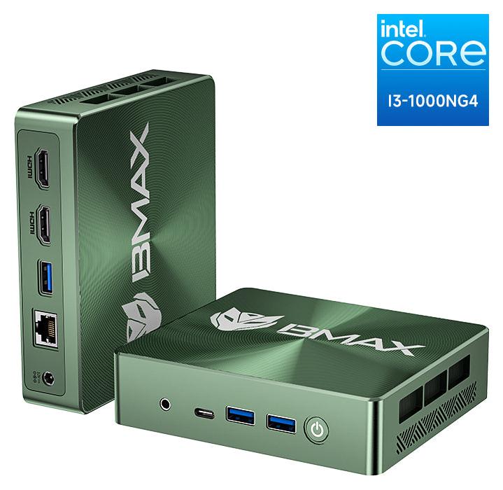 BMAX B6 Plus Mini-PC Intel Core i3-1000NG4 12GB LPDDR4 512GB NVMe SSD Triple 4K 2x HDMI USB-C