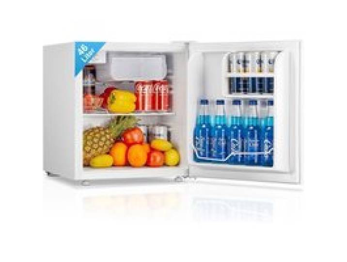 Mini Réfrigérateur 46L Petit Frigo et Silencieux Porte Réversible Pieds Réglables Idéal Bureau Chambre Cuisine Hôtel Salon