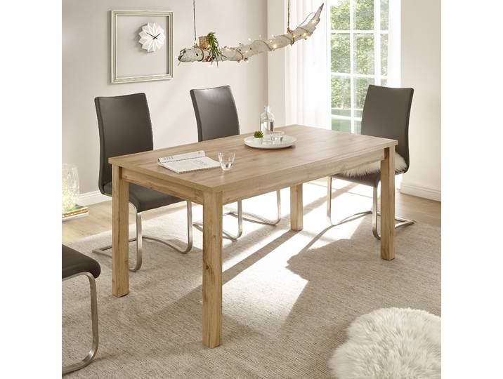 Esstisch GOODPRODUCT Westminster, Tisch im Landhausstil, Wohnzimmertisch, Küchentisch , braun (wotan eiche, wotan eiche, wotan eiche), B:158cm H:76cm T:88cm, Tische, Esstisch, Holzbeine, vielseitig einsetzbar, zeitlos, 158 cm breit