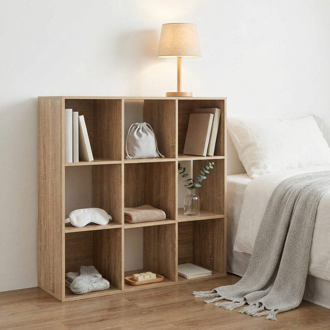 17 Stories Milanka 90 cm H x 90 cm W Cube Bookcase Oak