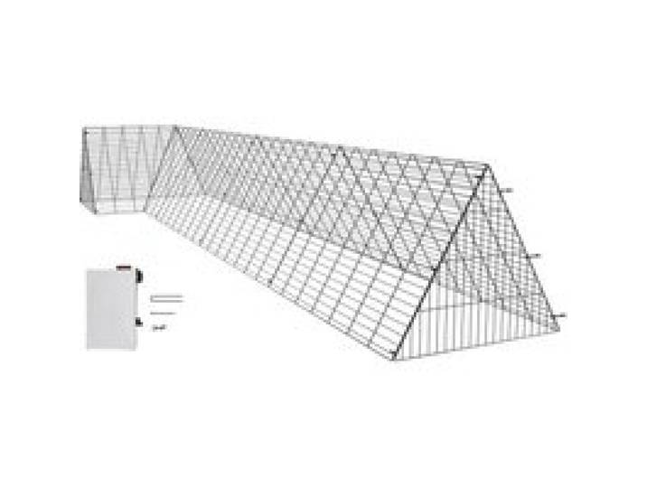 VEVOR Hühnertunnel, 400 x 100 x 61,5 cm (L x B x H) Hühnerkäfig für den Hof, tragbare Hühnertunnel für draußen mit Eckrahmen, Hühnerstall-Auslauf, geeignet für Hühner, Enten, Kaninchen