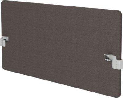 Hintertisch-Akustiktrennwand Wall inkl. Adapter, 30 mm stark, B 1000 x H 600 mm, dunkelgrau