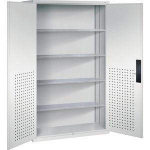 CP-Möbel Magazinschrank Serie 13, grau, 110 x 195 x 53,5cm, 4 Böden