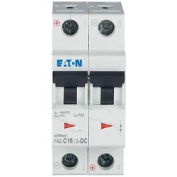 Eaton 279140 Leitungsschutzschalter, 16 A, 2p, Charakteristik: C, DC FAZ-C16/2-DC