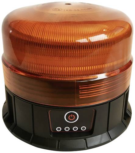 Berger & Schröter Rundumleuchte Akku LED RKL 12/24VR65 20288 5V akkubetrieben Magnet-Befestigung, Schraubfuß, Saugfuß Orange