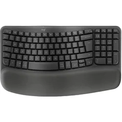 Logitech Wave Keys for Business (Eng. Int., Kabellos), Tastatur, Grau