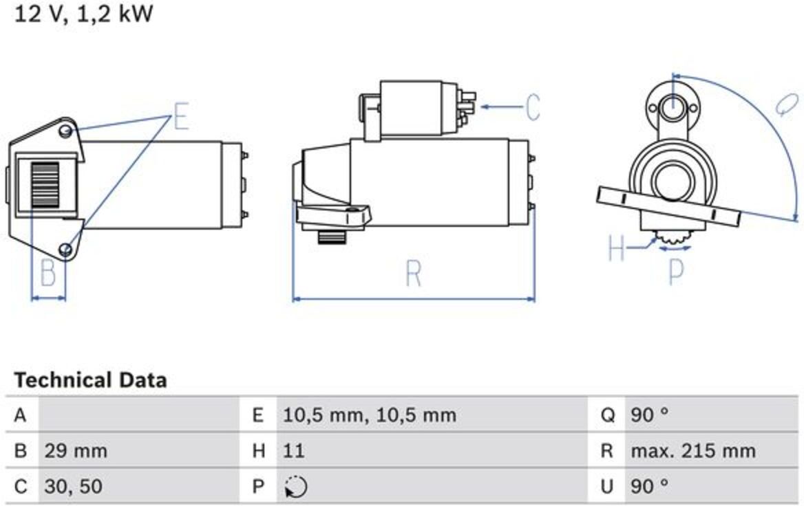 Bosch Motorino di avviamento 0 986 023 570