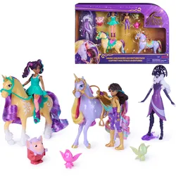 Unicorn Academy - Abenteuer-Set, mit Ravenzella, Sophia, Ava, Wildstar, Leaf und weiteren Figuren, ca. 12 cm