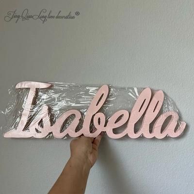 Inspired Finds Custom Wooden Name Sign With Base Personalized Word Decor For Home And Events gold 15.75in Wide