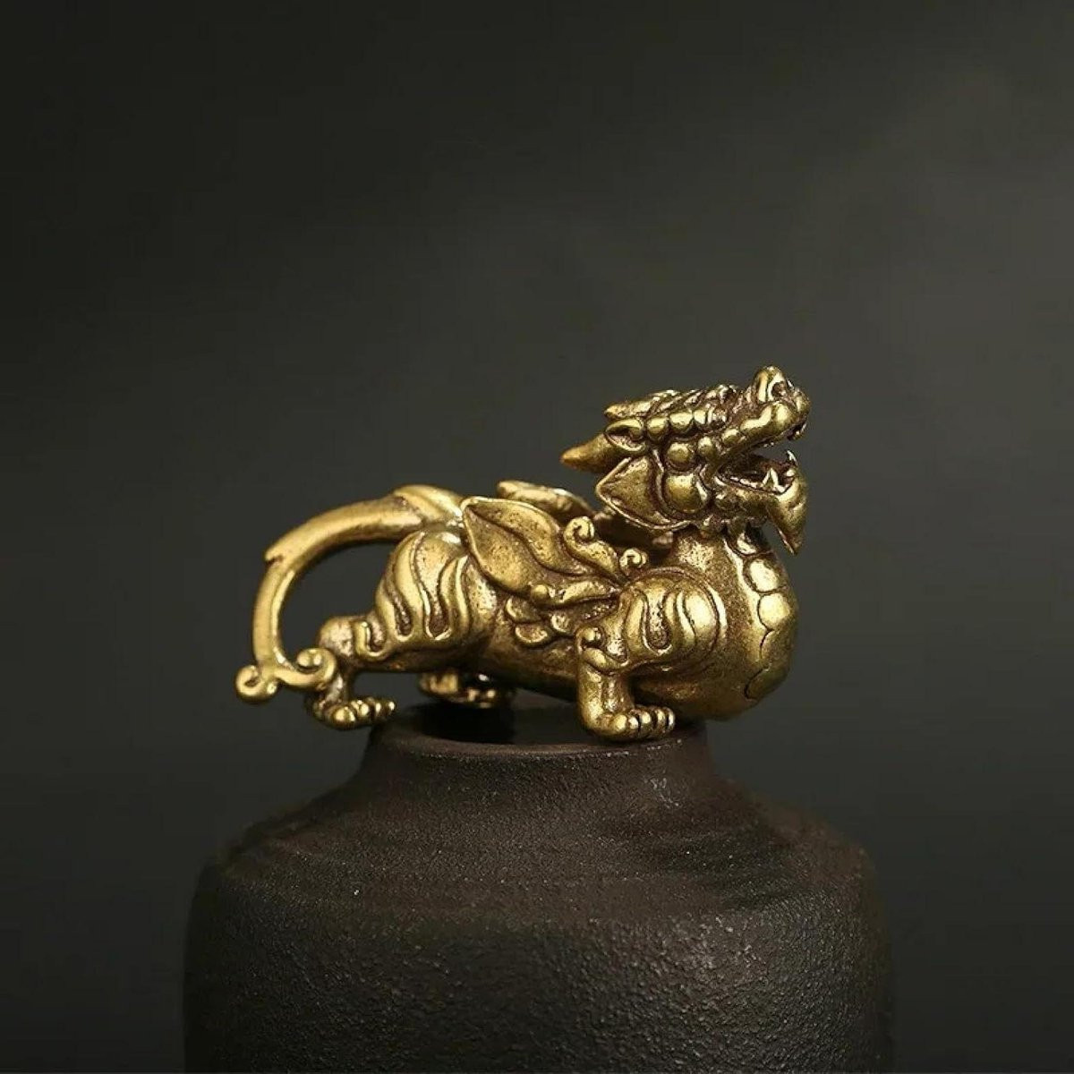 Vintage Messing Decoratie Dieren Beeldjes Mythologische Dieren 52 x 33 cm