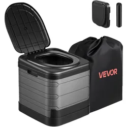VEVOR Tragbare Campingtoilette 150 kg Belastbar, Mobile Toilette Faltbar für Erwachsene, Reisetoilette mit Tragetasche & Müllbeuteln, Geeignet für Wohnmobilreisen Camping Wandern Autofahren Ausflüge