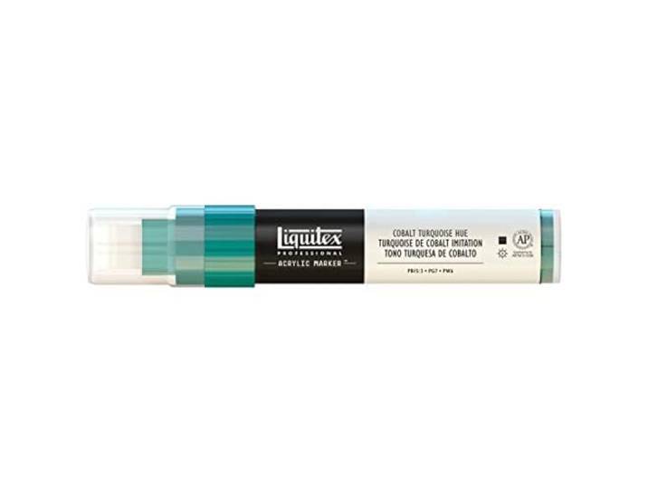 Liquitex 4610169 Professional Paint Acryl - Marker acrylverf, lichtecht - Brede punt - 8-15mm, Cobalt Turquoise