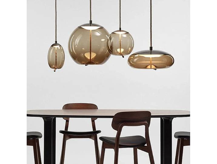 Moderne minimaliste verre pendentif LED lumière cuisine suspendu lustre pour salle à manger salon chambre Bar café décor éclairage