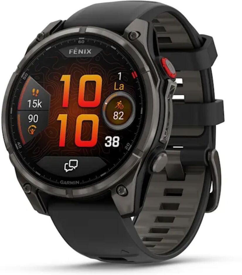 Garmin Fenix 8 Pro Amoled 47mm LTE Sapphire, hiilenharmaa titaani ja musta