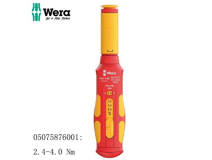 WERA 05075876001/05075870001 7516/7508 Tournevis à couple réglable VDE Kraftform Safe-Torque, efficace