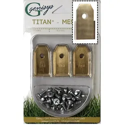 30x Titan Ersatz Messer Klingen kompatibel mit McCulloch Rob ® Mähroboter (NEUE FORM HQ 2018 - longlife - 0,60 mm) + 30x ELOX Schrauben [DIN EN 50636 geprüft]