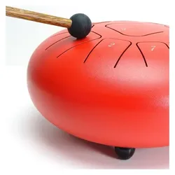 keepdrum Zungentrommel TD8RD-F Tongue Drum 11 Töne Rot F-Dur (Perkussion), Perkussion, Rot