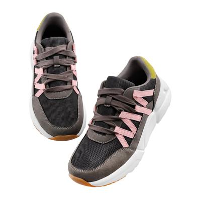 Sneaker HEINE, Damen, Gr. 38, grau (grau, bunt), Synthetik, Textil, Schuhe Sneaker