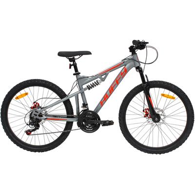 Jugendfahrrad HUFFY Gr. 40, silber (grau), Fahrräder, Kinder, 40cm, 24 Zoll (60,96cm) hinten: 24 Zoll (60,96cm)