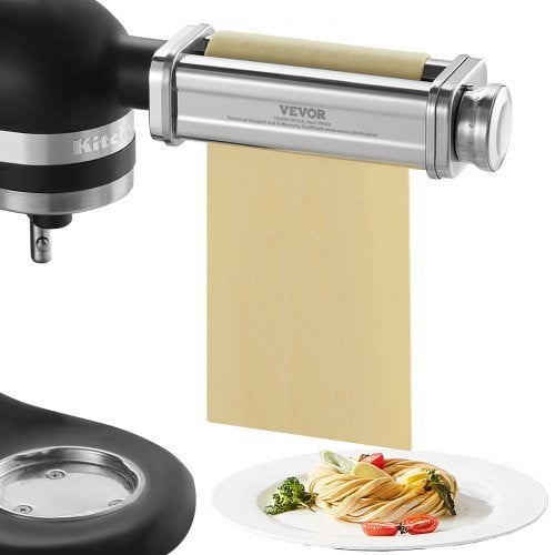 Vevor Handmatige Pastamachine van Roestvrij Staal, Zilver, voor Spaghetti, Lasagne en Tagliatelle