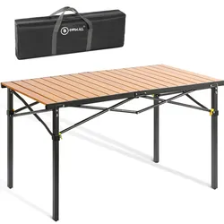 Homecall Klapptisch Campingtisch Balkontisch Gartentisch, Aluminum Roll Up Tabletop, bis 100kg