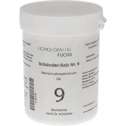 HOMOEOPATHIEFUCHS Schüssler-Salz Nr. 9 Natrium phosphoricum D6 1000 St Tabletten
