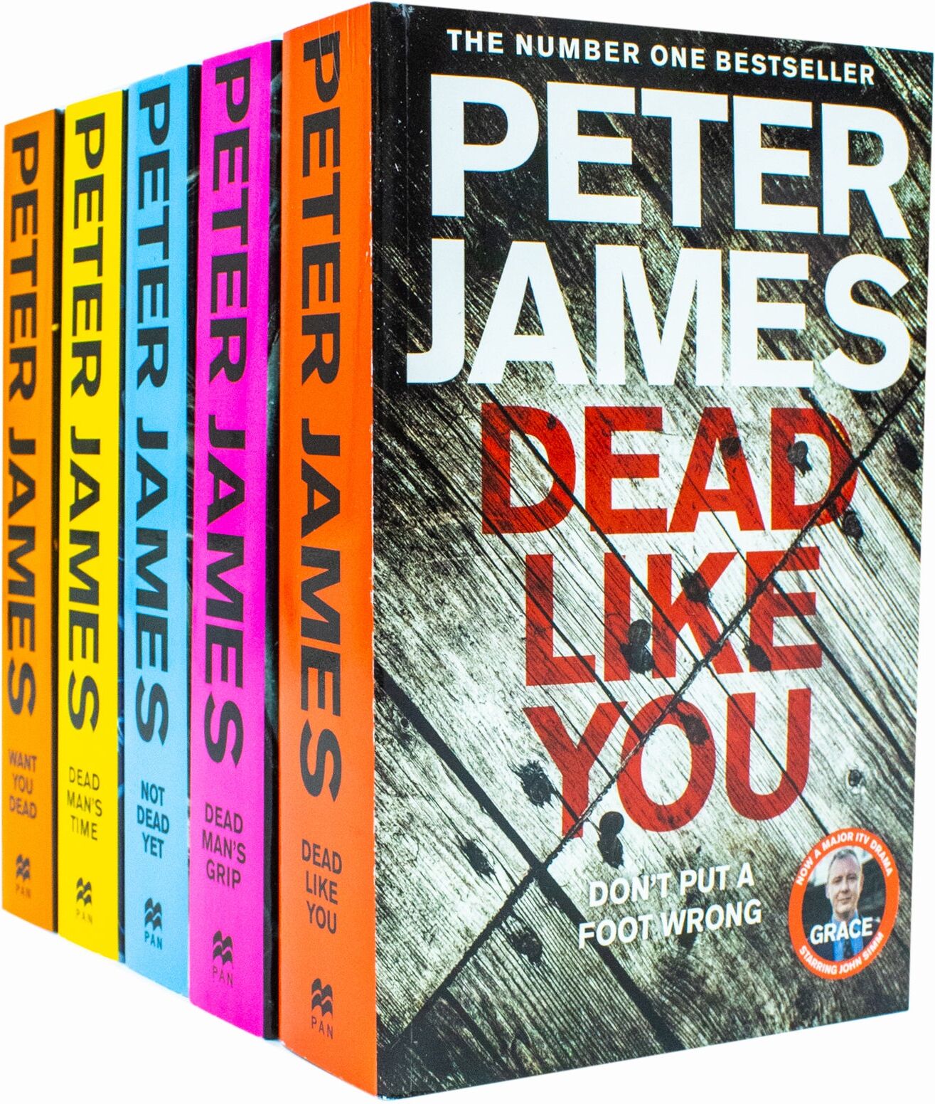 MACMILLAN Roy Grace Series Books 6-10 Collection Set by Peter James (Set 2) (Dead Like You, Dead Man's Grip, Not Dead Yet, Dead Man's Time & Want You Dead)