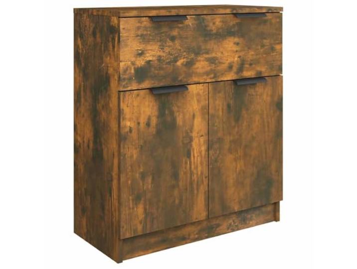 GHVBNMF Sideboard Räuchereiche 60x30x70 cm Holzwerkstoff Kommode Kompakter Beistellschrank in Räuchereiche-Optik mit Schublade und 2 Türen für Wohnzimmer, Flur oder Schlafzimmer.
