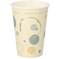 1000 Automatenbecher, Pappe `To Go` 0,18 l Ø 7 cm · 9,2 cm `Coffee Rings`