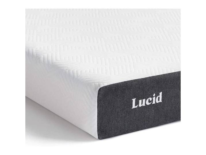 Matelas - LUCID - Mémoire de forme - Gel rafraîchissant 2 5 cm - Charbon de bambou - Blanc