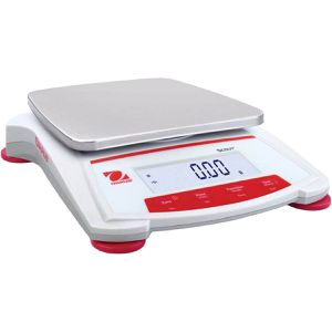 OHAUS Digitalwaage Scout, SKX1202, Teilung 0,01 g, Präzisionswaage, Netz- & Batteriebetrieb, LCD-Display, 1,2 kg