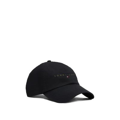 Baseball Cap TOMMY JEANS "TJM LINEAR LOGO CAP", Damen, schwarz, Web, Baumwolle, unifarben, Caps, UNISEX Klemmverschluss, große Logostickerei