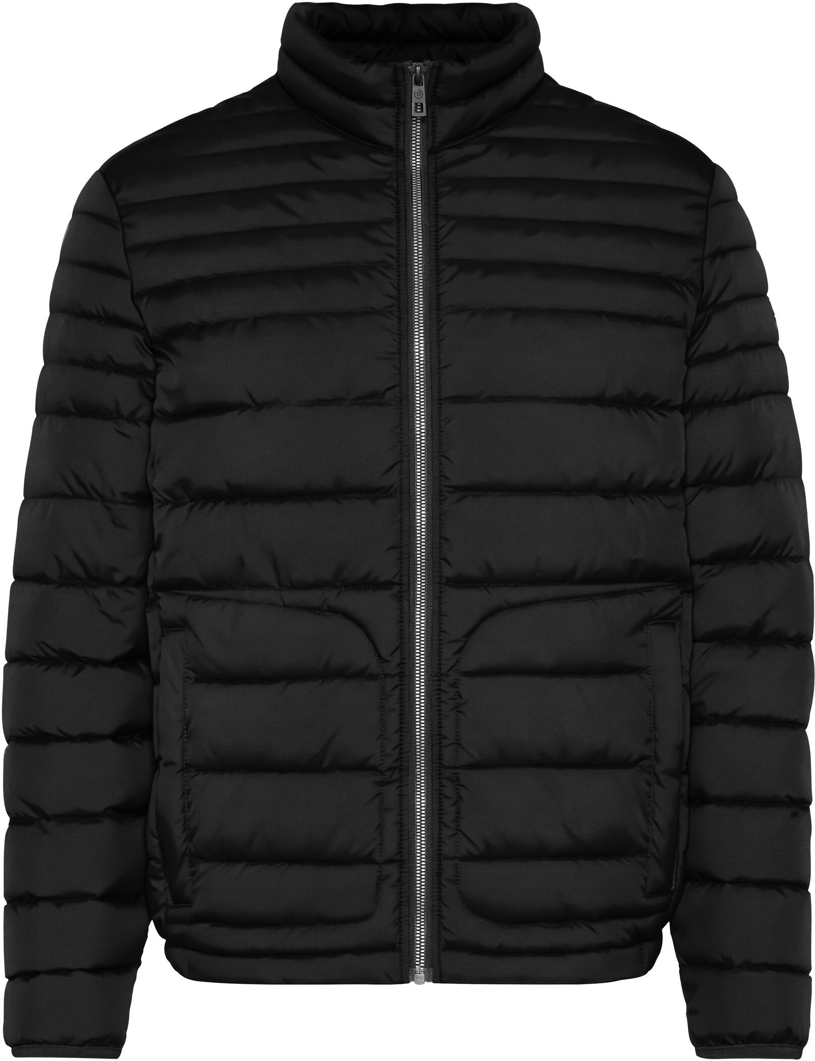 Blouson BUGATTI, Herren, Gr. 50, schwarz, 100% Polyester, unifarben, regular fit, Rollkante, Jacken Blouson, mit besonderer Leichtigkeit schwarz 50