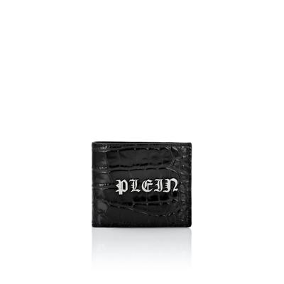 Mini Bag PHILIPP PLEIN "Gothic Plein Crocco Print", Herren, schwarz (02, schwarz), Taschen