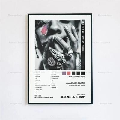 Inspire Select ASAP Rocky Testing Album Poster Hip Hop Music Wall Art Canvas Print Home Decor 20 15.7 19.7 In No Frame