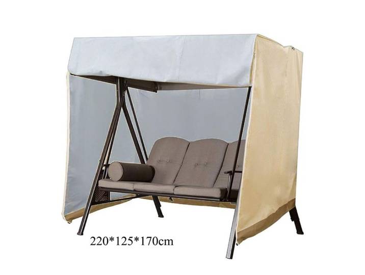 Housse De Balancelle De Jardin 3 Places 210D Oxford Imperméable Bâche De Balancelle Anti-UV Couverture De Protection Balançoire