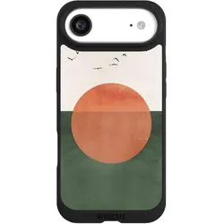 Nivocase Handyhülle für Apple iPhone Air Hülle NIVOpure Case Schwarz Sonnenschein Sonnenuntergang Vogel (Apple iPhone Air), Smartphone Hülle, Schwarz