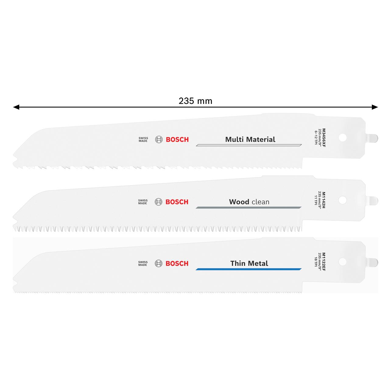 Bosch Professional Zubehör Stichsägeblatt-Set für Bosch-Multisäge PFZ 500 E, 3-tlg. (2608656934)
