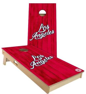 Skip's Garage LA Vintage Baseball Outdoor Cornhole Board Set