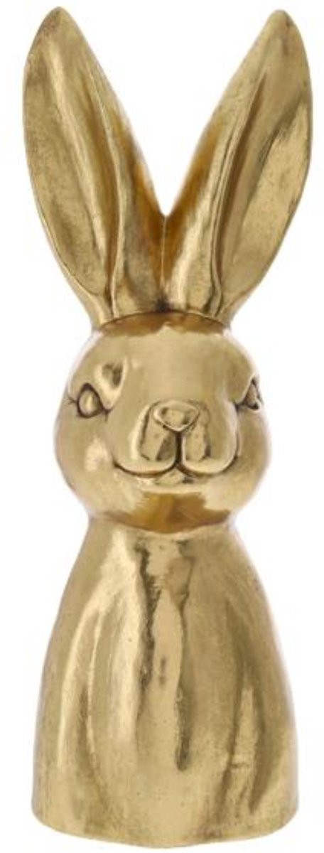 Gouden paashaas borstbeeld decoratie van polyresin - Hoogte: 51 cm