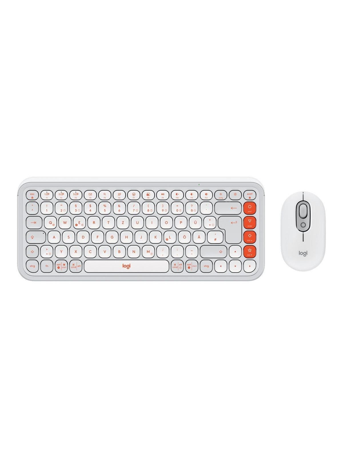 Logitech POP Icon Combo - Tastatur & Maus Set - Deutsch - Weiss