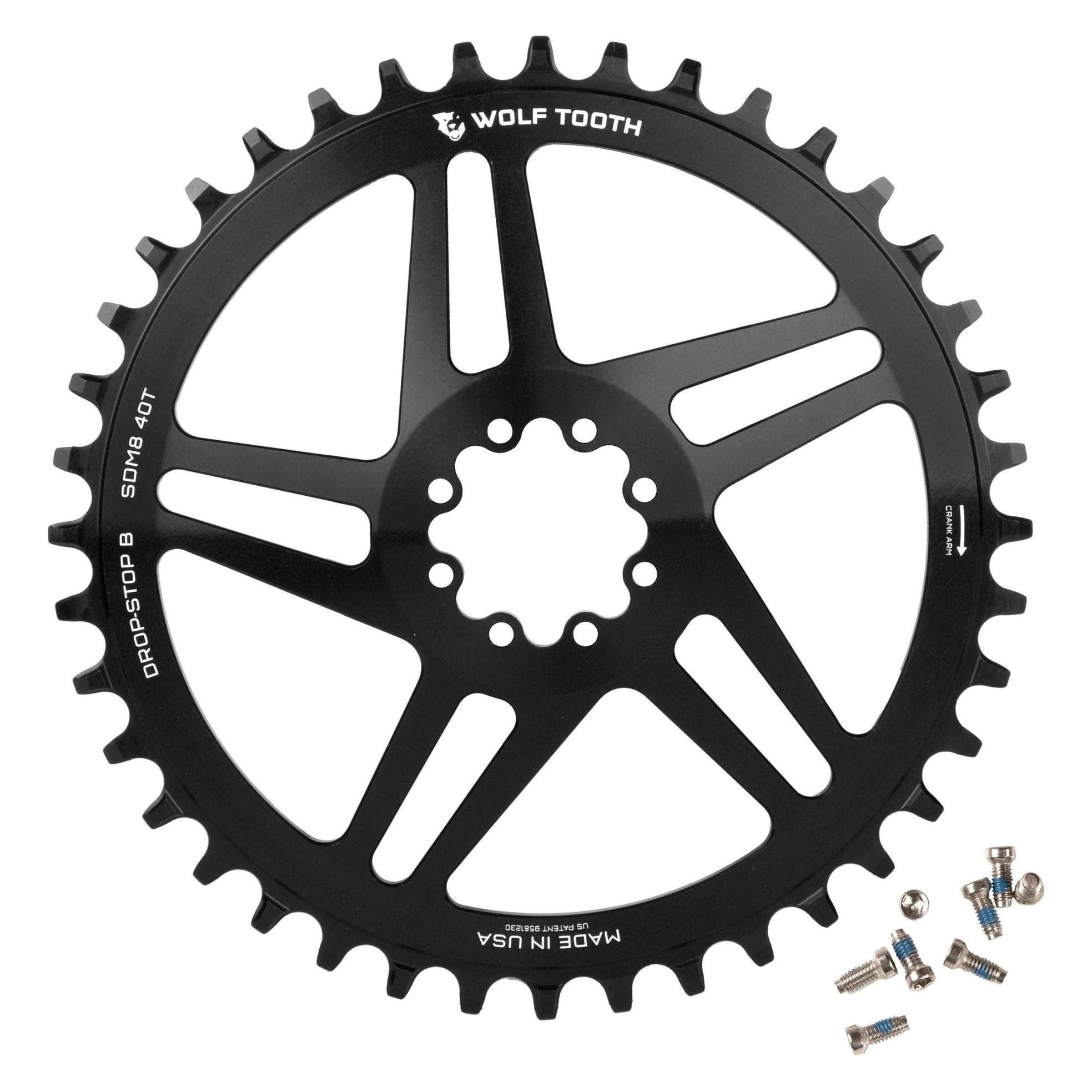Wolf Tooth SRAM Direct Mount Kettenblatt, 8-Loch, 44 Z., black (44) (SDM8-44)