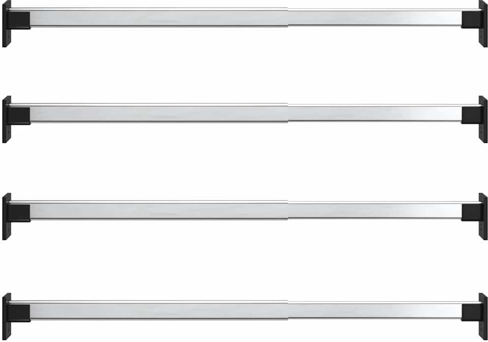 vidaXL Rails de garde-robe télescopiques 4 pcs Argenté 58-100 cm