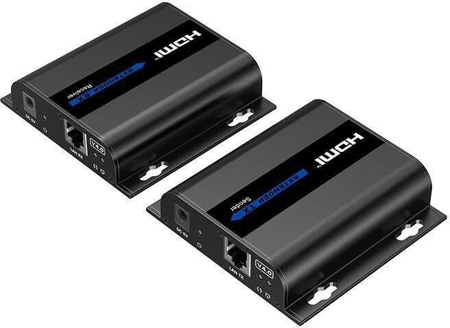 VivoLink VLHDMIEXT1-KIT AV-ontvanger met kabel, 1920 x 1080 pixels, 120 meter, Zwart, HDCP