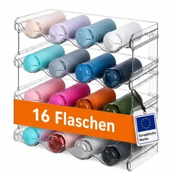 Relaxdays Stapelbarer Flaschenhalter Transparent