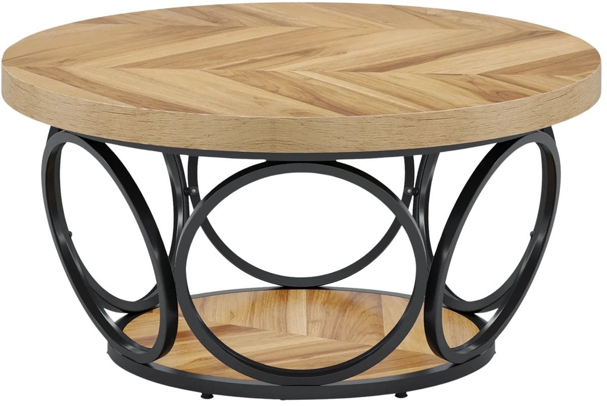 Happiq Salontafel Vitin - Rond - Bruin